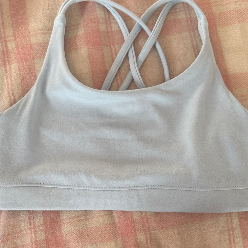 Athleta Pale Blue Strappy Sports Bralette
